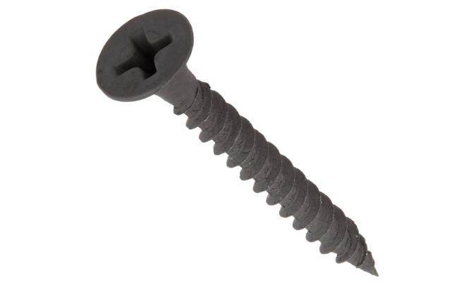 6x1-5/8 Phillips Fine Drywall Screws black 10pc