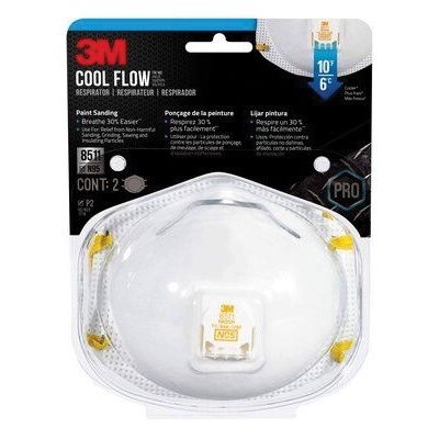 3M Cool Flow Disposable Respirator White One Size Fits All