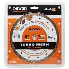 RIDGID HD-CM80P 8" Mesh-X Wet Cutting Turbo Mesh Diamond Blade