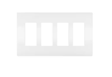 4-GANG SCREWSLESS WALL PLATE