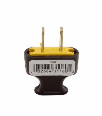 Plug Flat Hndl 15A125V2P2W Thermo Str BR