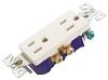 Cooper Wiring 1107W-BOX Decorator Straight Blade Duplex Receptacle, White
