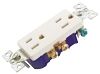 Cooper Wiring 1107W-BOX Decorator Straight Blade Duplex Receptacle, White