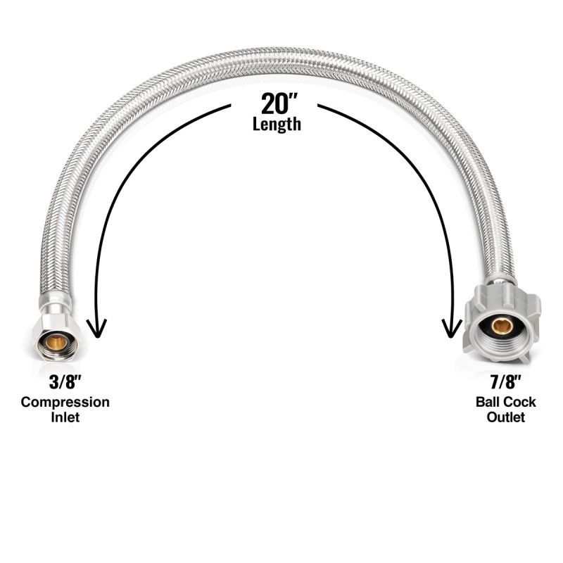 20" toilet speedy connector