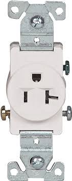 Cooper Wiring - Eagle 1877W White 20amp 125 Volt Single Receptacle Box Pack