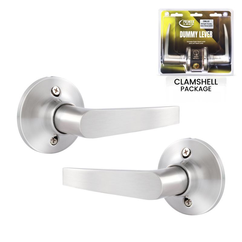 PREMIER LOCK DUMMY LEVER SATIN NIKEL DML02