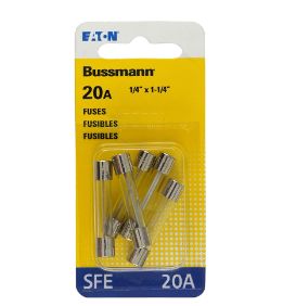 BUSSMANN 20A FUSES 1/4"X1-1/4"