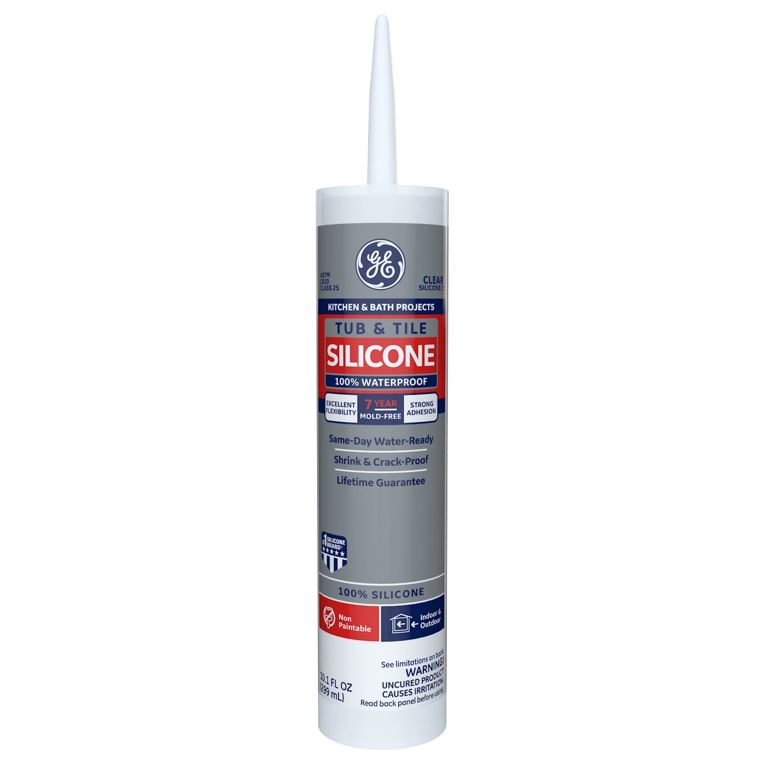 Clear silicone tub &amp; tile GE, Types: 1pc