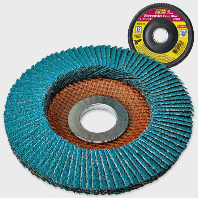 4-1/2-Inch X 7/8-Inch 80 Grit Medium Zirconia Flap Disc