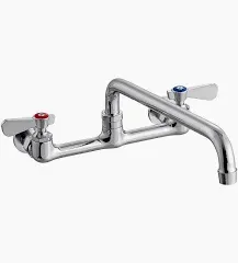 WALL MOUNT FAUCET , 12"SPOUT, W/SOAP DISH