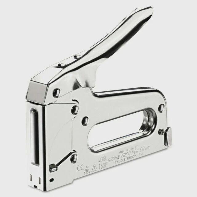 Arrow T-50 Heavy Duty Staple Gun, Chrome Steel, Silver