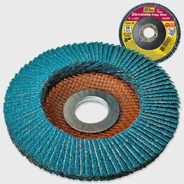 Flex-Abrasive 4-Inch X 5/8-Inch 36 Grit Extra Coarse Zirconia Flap Disc