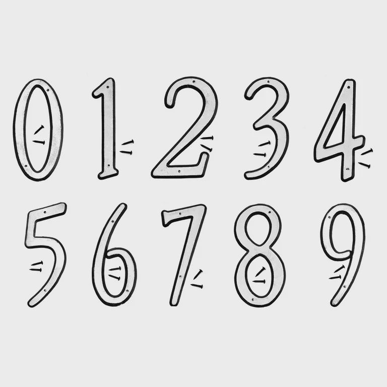 4" Reflective Plastic Numbers