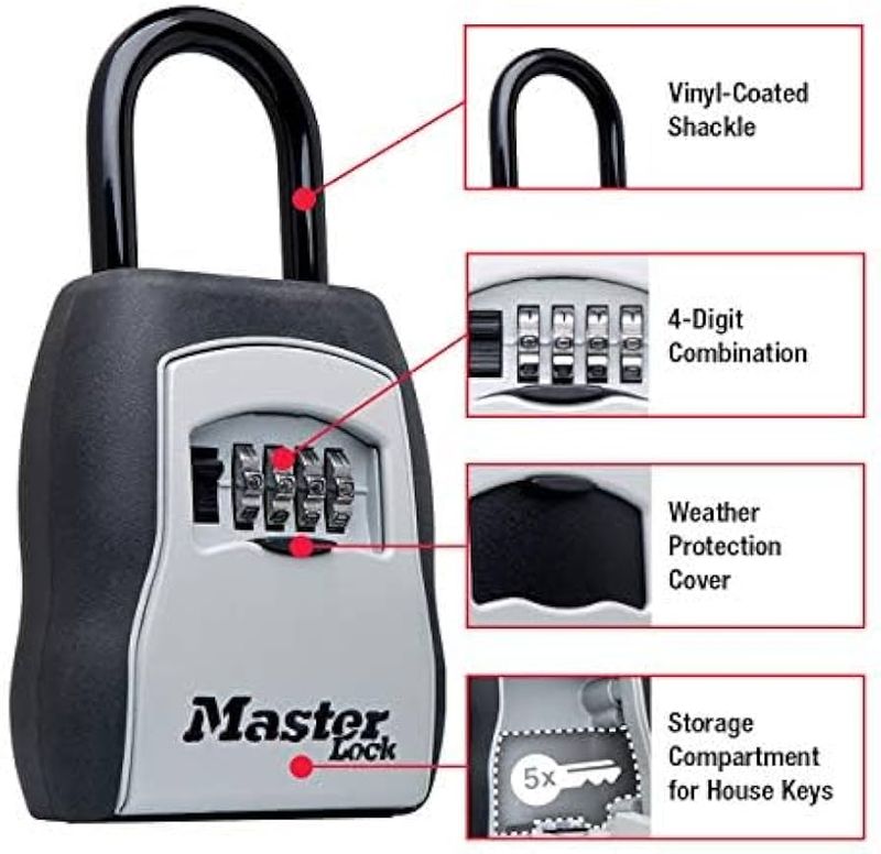 PORTABLE LOCK BOX MASTERLOCK #5400EC