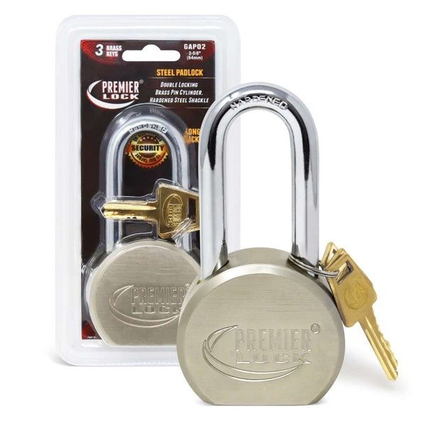 Commercial Gate Keyed Padlock with Long Shackle &amp; 3 Keys/Keyed Alike