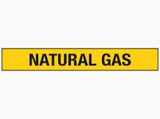 NATURAL GAS PIPE  SIGN