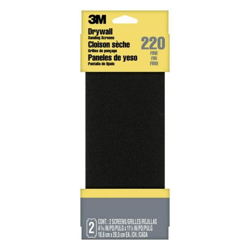 3M Fin Drywall Sanding Screens and Sheets  4-3/16 in x 11-1/4 in  Black