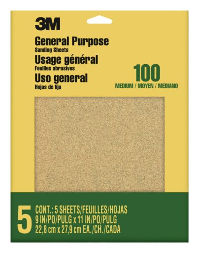 3M Aluminum Oxide Sandpaper Medium Grit