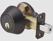 SINGLE CYLINDER DEADBOLT BLACK #D0519A