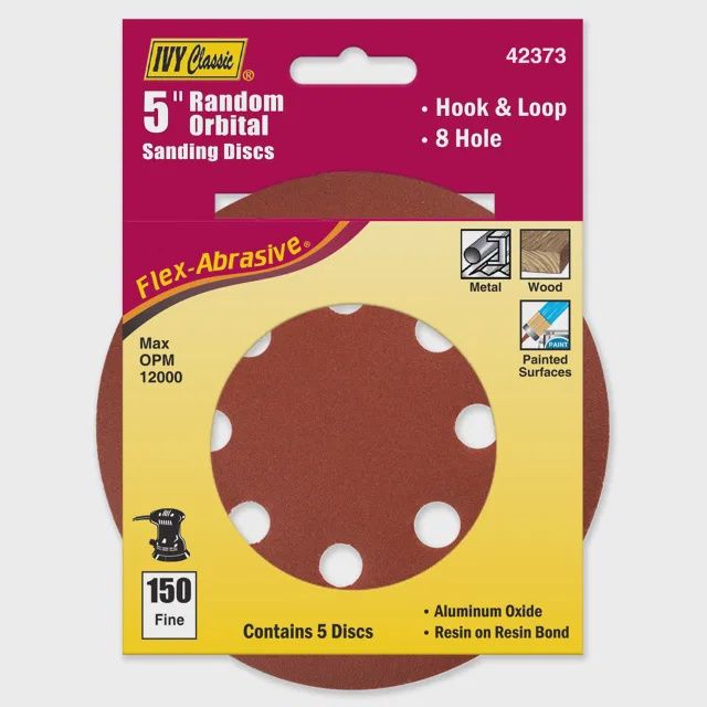 5" Hook &amp; Loop Disc 8 Hole 150 Grit