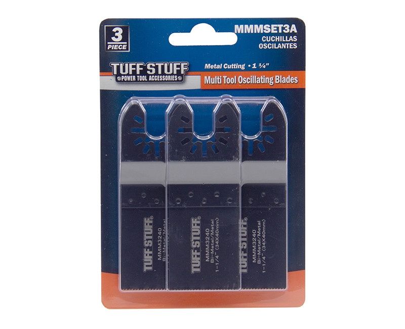 Multi Tool Oscillating Blades 1-1/4" (34x34x90mm) Metal Cutting 3 pc. Set