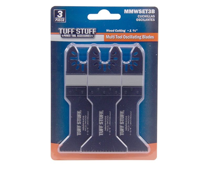 Multi Tool Oscillating Blades 1-3/4" (44x56mm) Wood Cutting 3 pc. Set