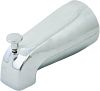 Bathtub Spout, 5-3/8 in L, 1/2 in Connection, Zinc, Chrome Plated