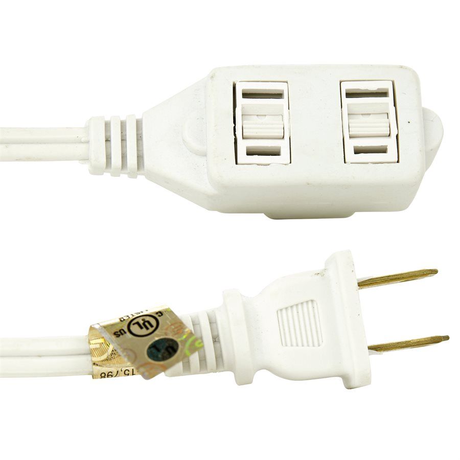 9FT WHITE EXTENSION CORD 16/2 #04110