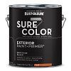 Rust-Oleum Sure Color 394669 Exterior Paint and Primer, Water, Flat, Black, 1 gal Can, 400 sq-ft/gal Coverage Area