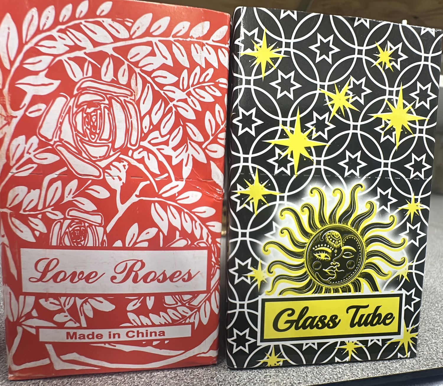 Love rose glasss tube 