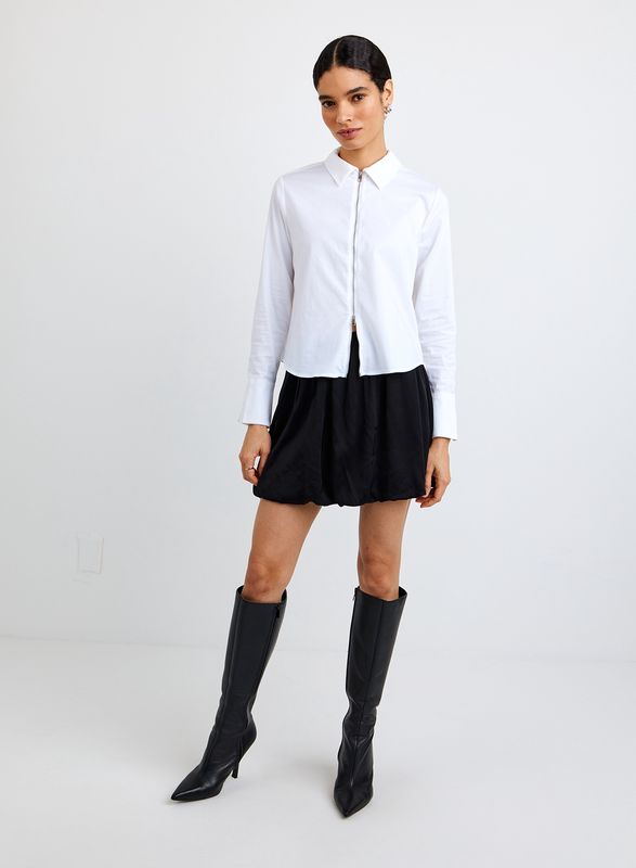 LS ZIP FRONT SHIRT