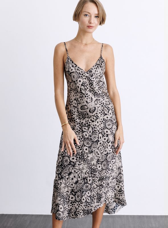 GO SLIP DRESS PRINTED