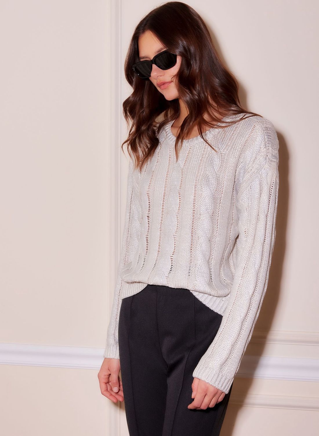 LEVIE METALLIC SWEATER