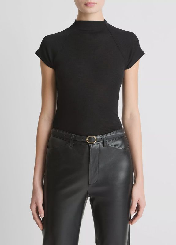 CAP SLV RAGLAN MOCK NK