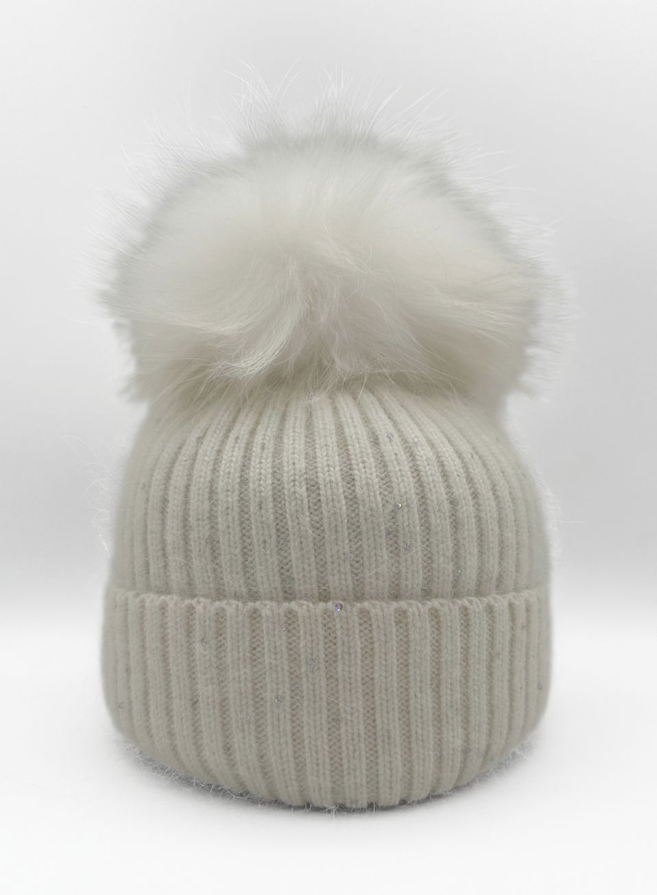 SEQUIN DETAIL POM HAT