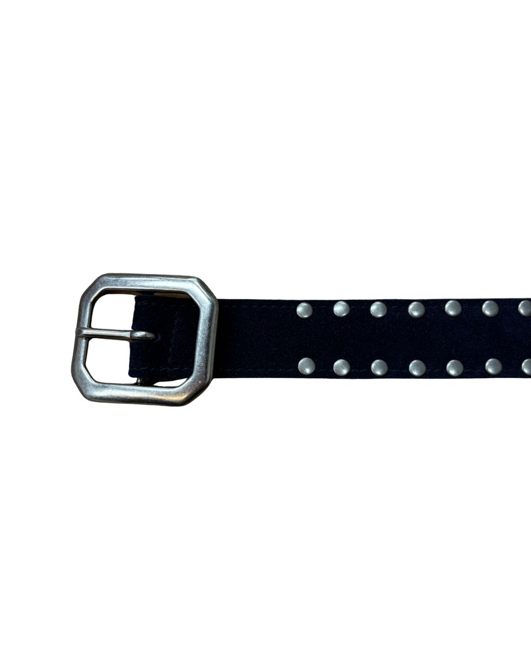 SQUARED-OFF BUCKLE BELT STUDDED