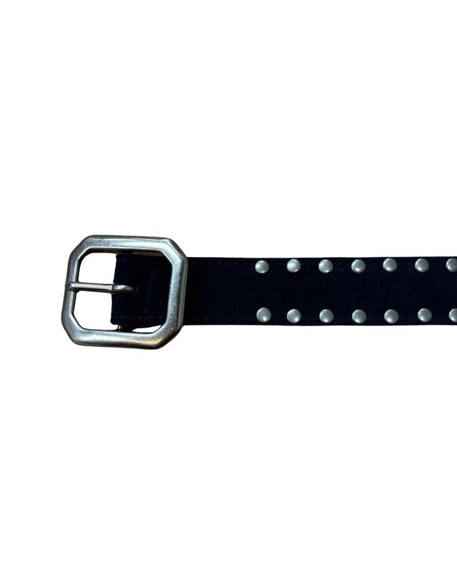 SQUARED-OFF BUCKLE BELT STUDDED