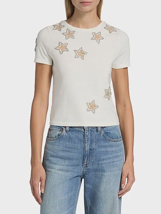 CINDY CRYSTAL STAR CROP T-SHIRT