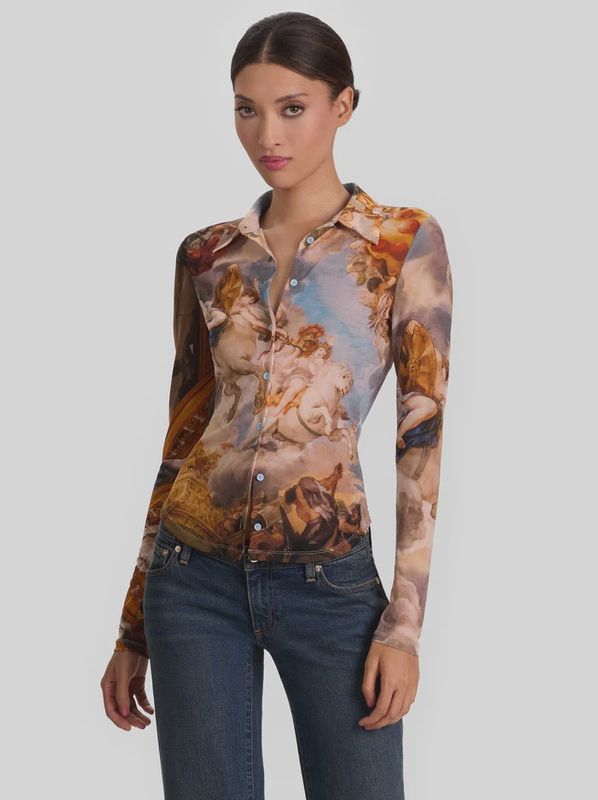 JADE MESH BUTTON DOWN