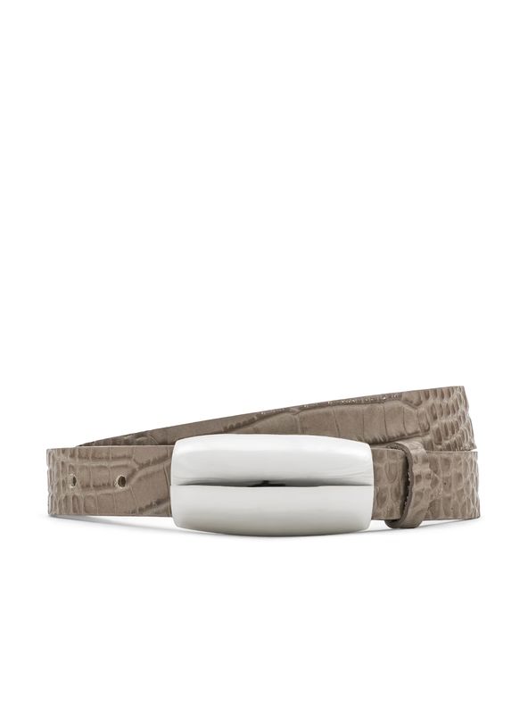 MARLOWE CROC-EMBOSSED LEATHER BELT