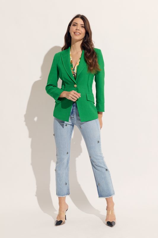 SOLID ONE BUTTON BLAZER