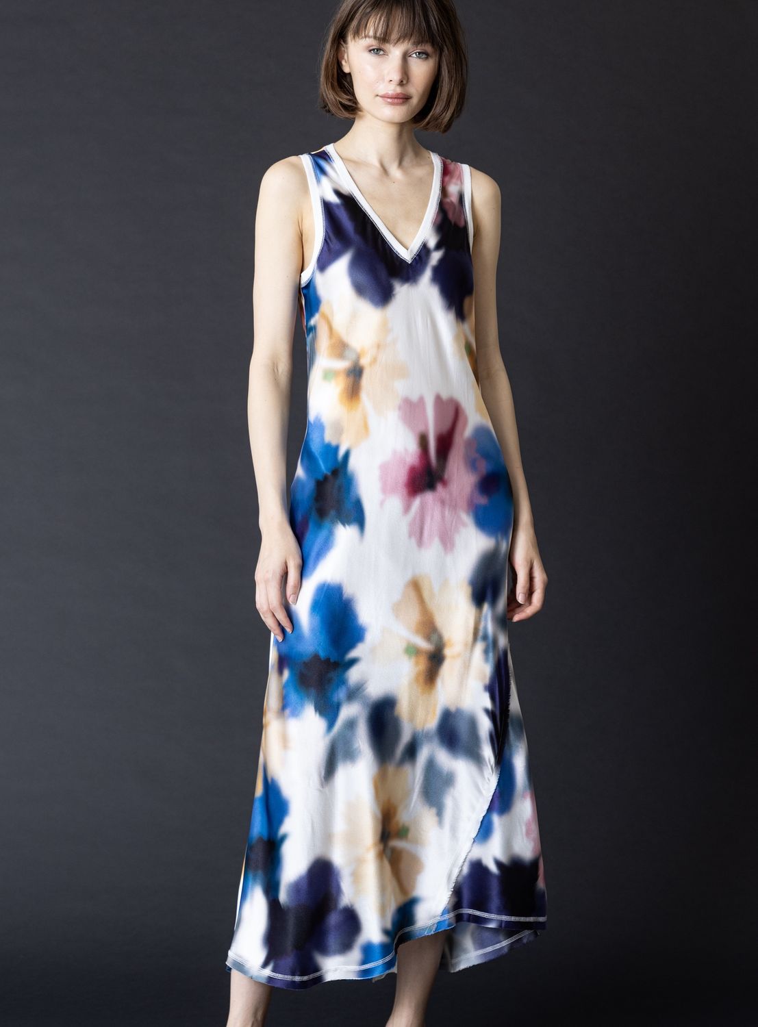 GO ON THE BIAS DRESS PRINTED