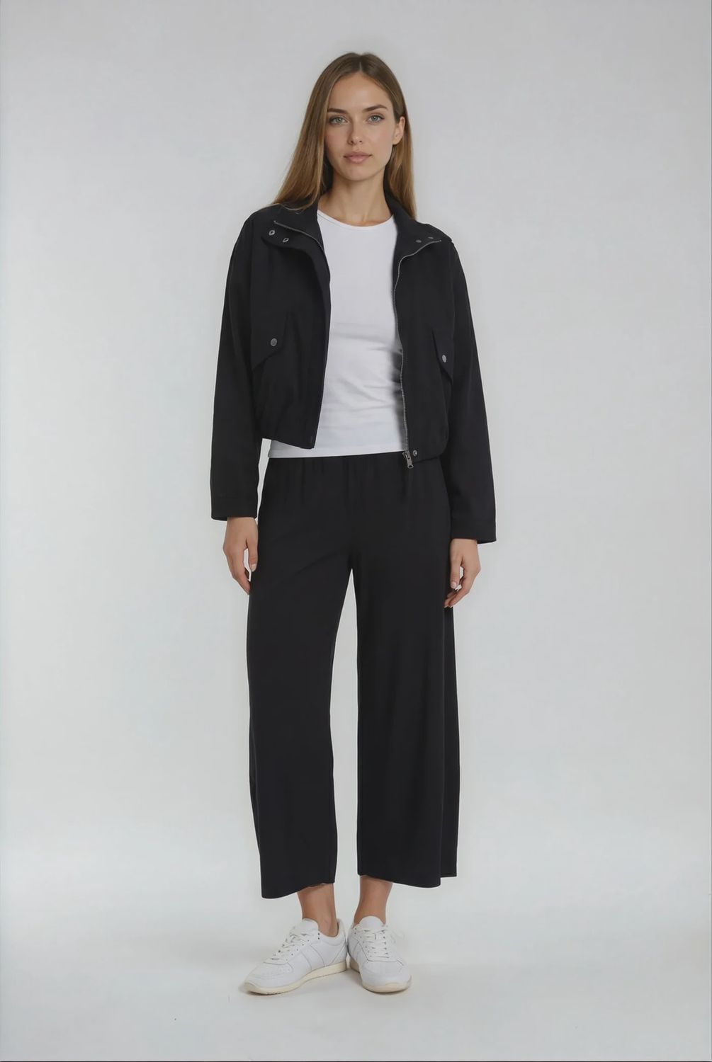 BEACH COTTON JERSEY WIDE-LEG PANT