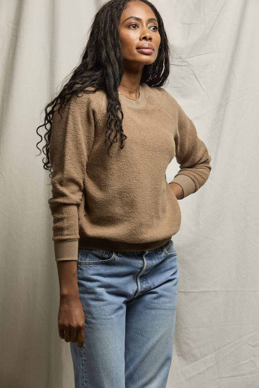 ZIGGY REVERSE FLEECE LS