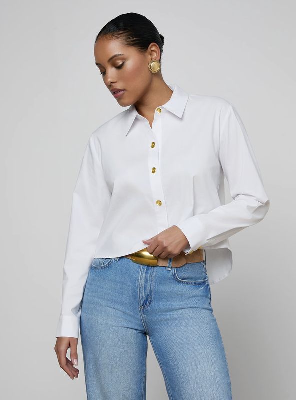 COSETTE CROP HI LOW SHIRT