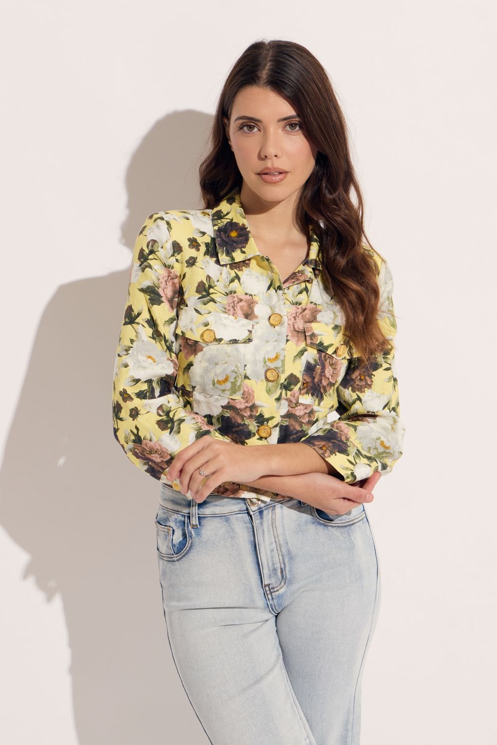 YELLOW/ROSE SHORT JACKET