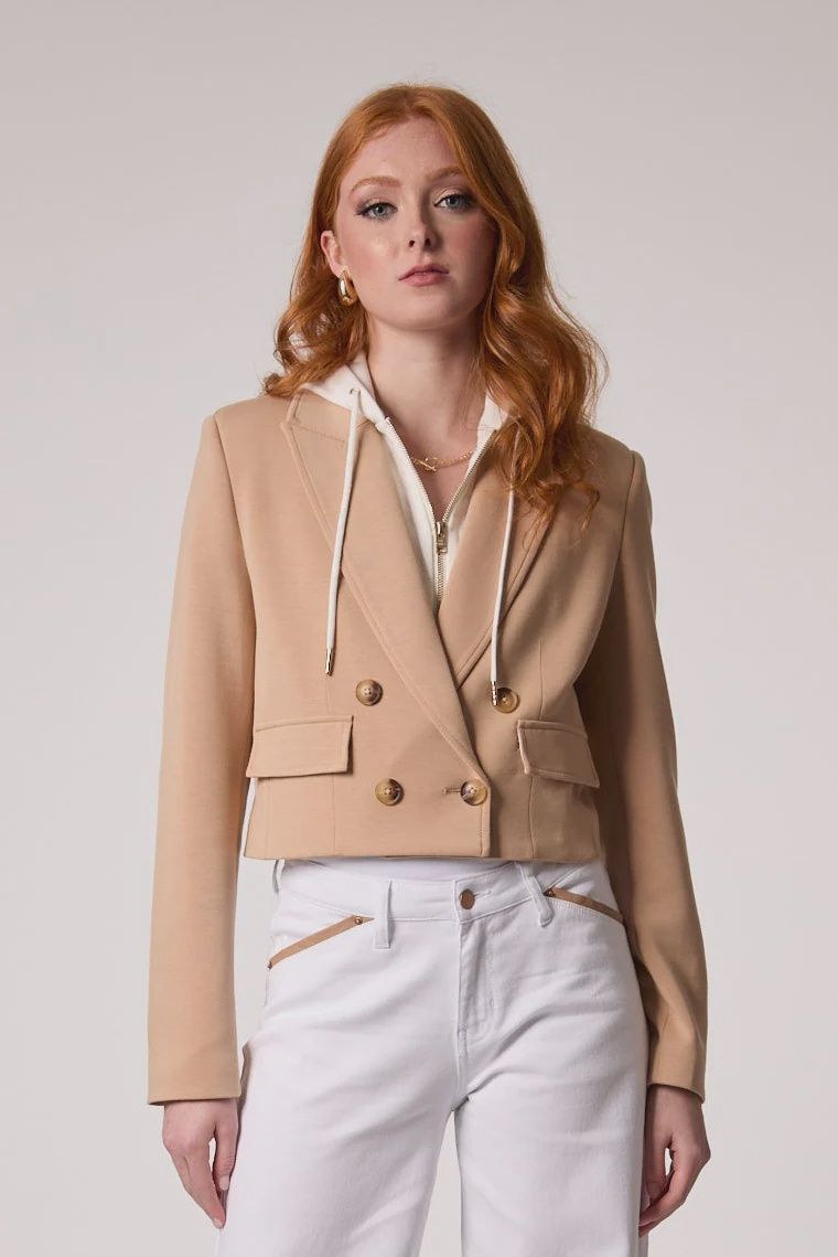 CHLOE CROPPED HOODED BLAZER