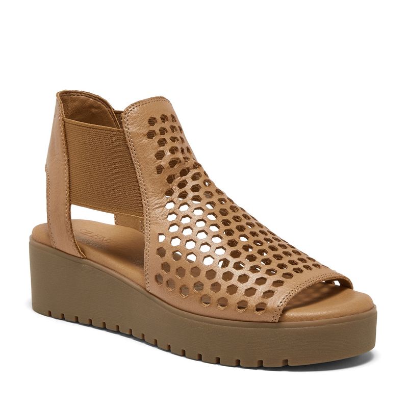 ODEYA SANDAL DARK TAN LIGHT CHOCOLATE