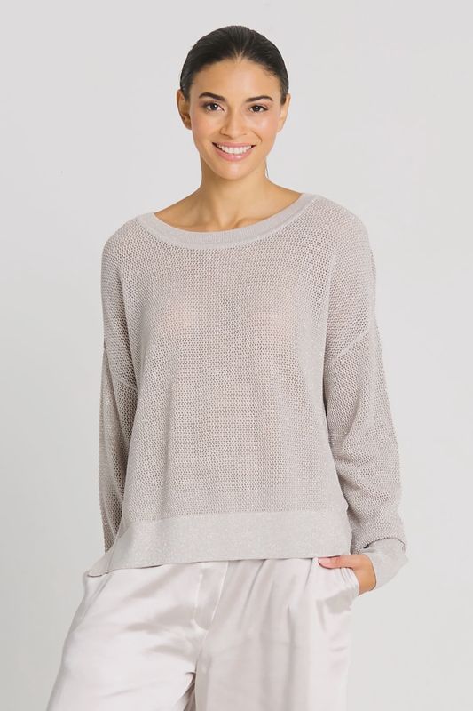 PIMA COTTON METALLIC MINI SEED STITCH