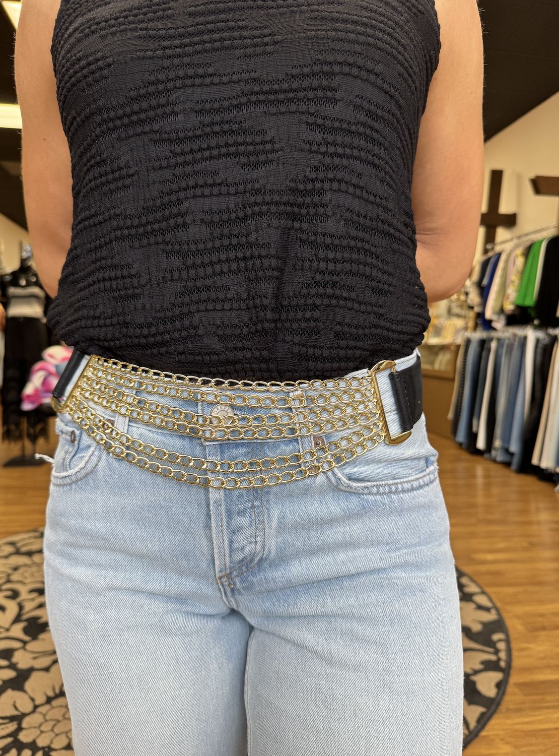 CASCADING CHAIN WAIST BELT